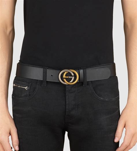 cheap gucci belt interlocking g buckle leather|Gucci Interlocking G.